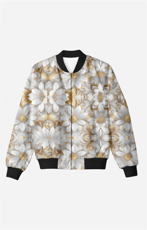 Goldan White Flower Jacket