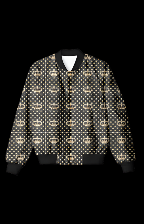 Premium Black King Crown golden touch Jacket