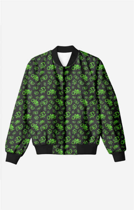 Premium black and green cash jacket