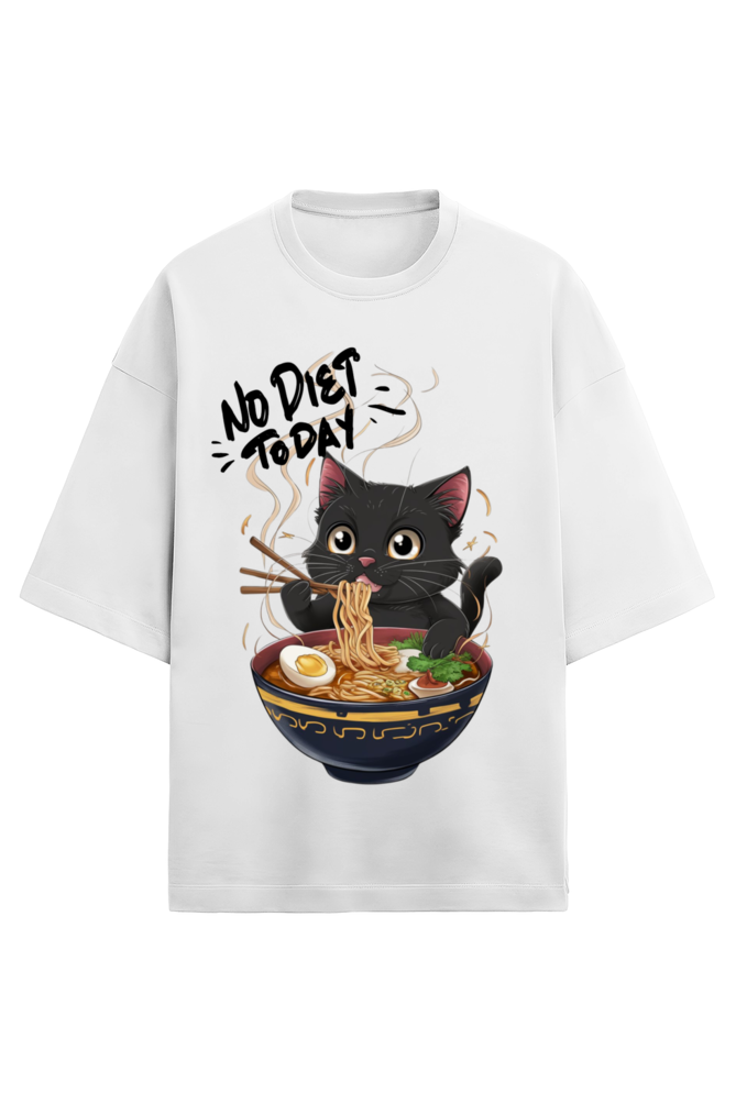 Premium over Sized cat diet t-shirt