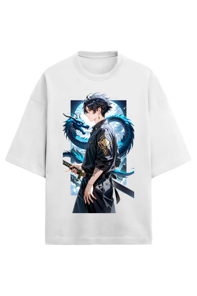 Premium blue dragon boy  oversized T-shirt