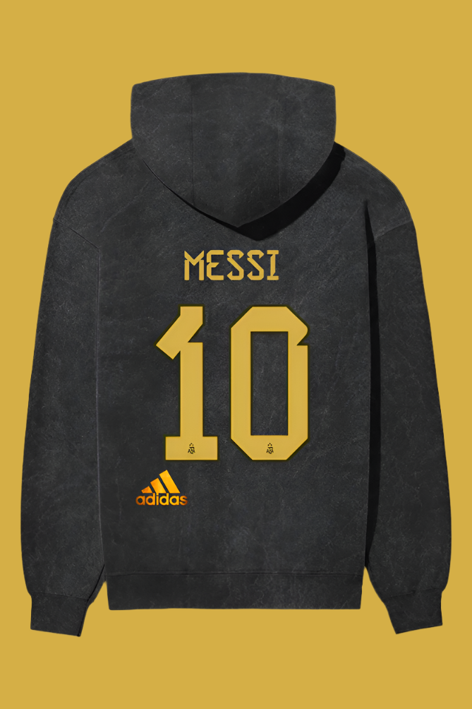 Premium Acid Wash Messi Hoodi