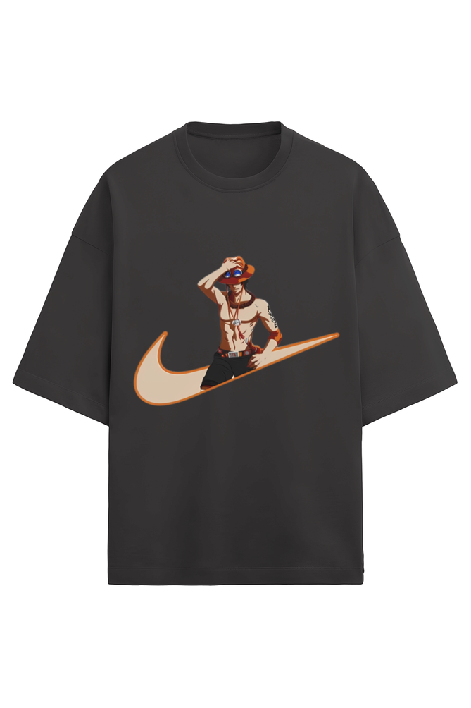 Premium OverSized Orange Nike Anime Tshirt