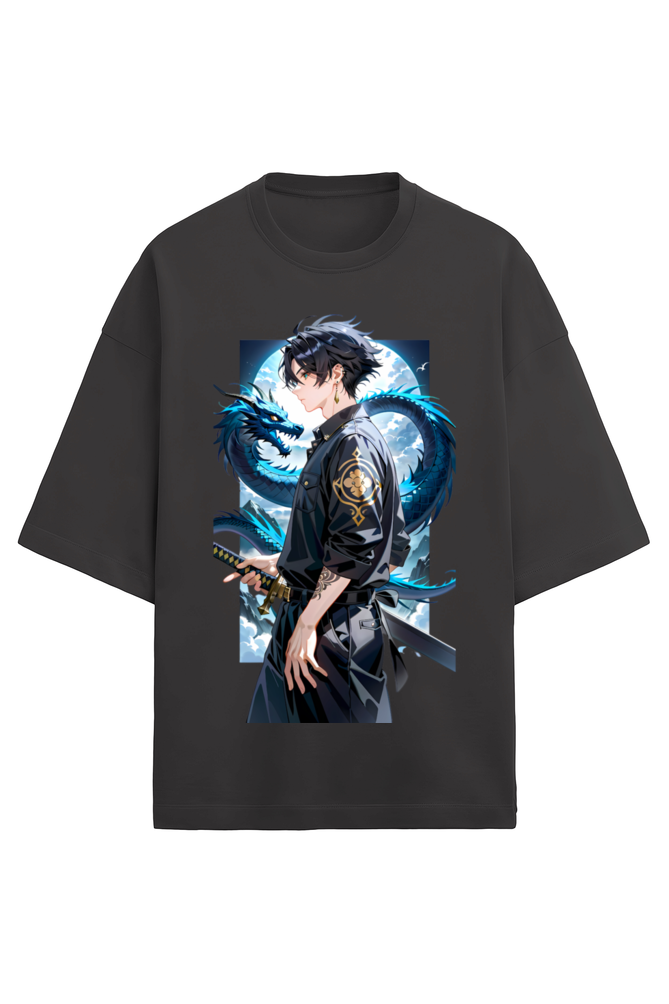 Premium blue dragon boy  oversized T-shirt