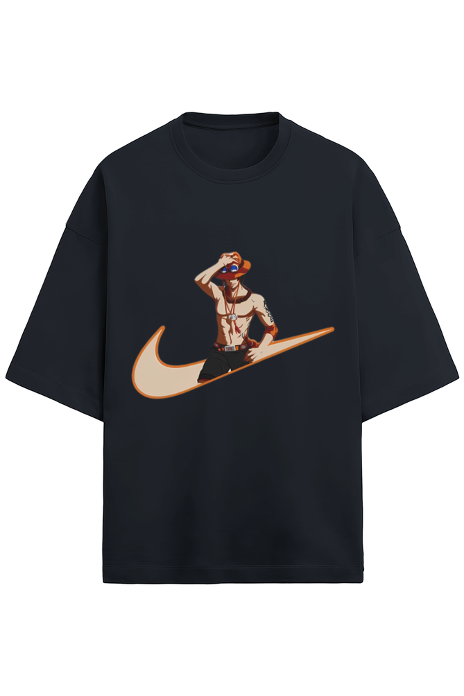 Premium OverSized Orange Nike Anime Tshirt