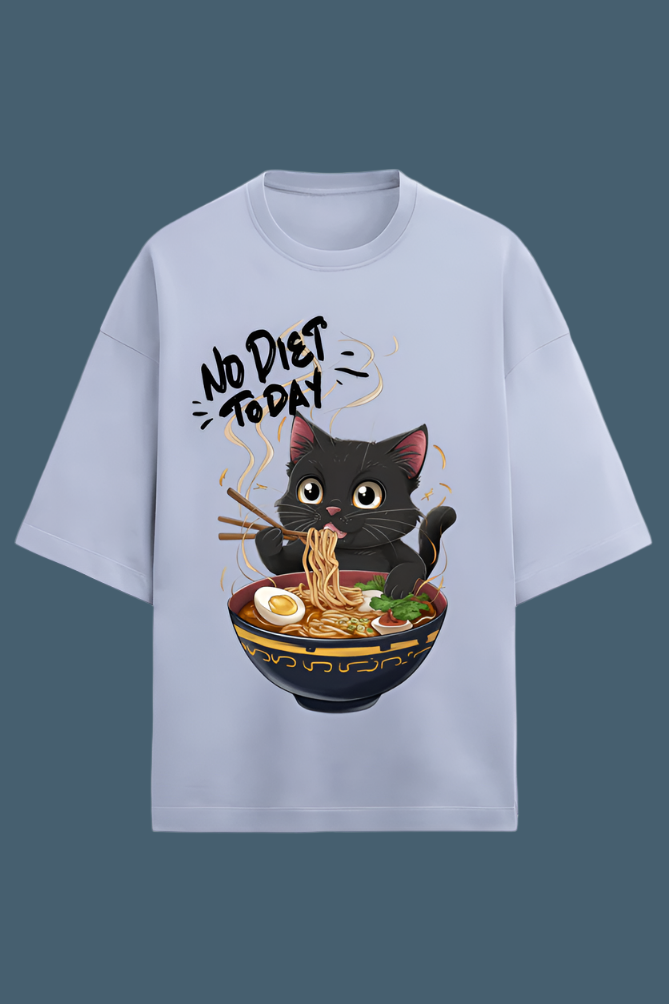 Premium over Sized cat diet t-shirt